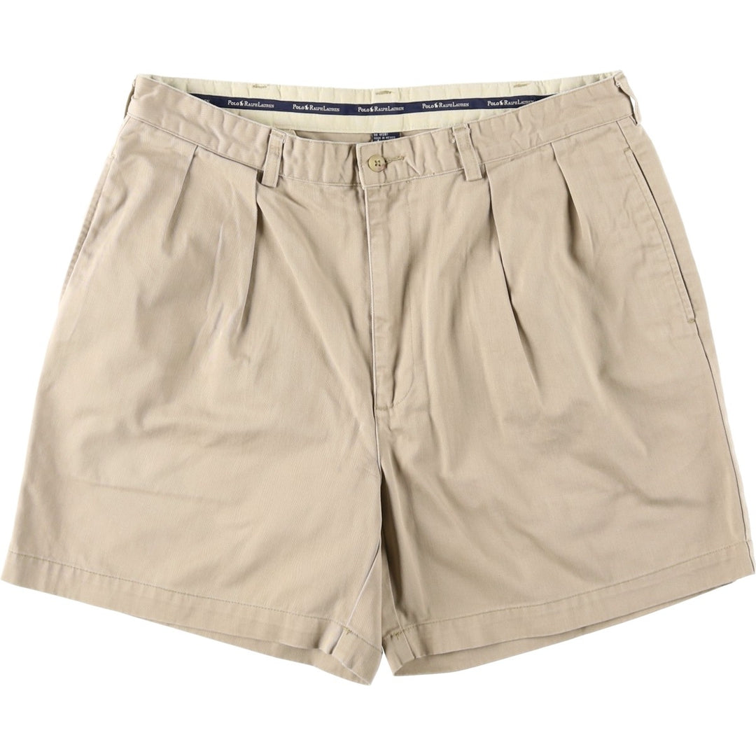 Ralph Lauren POLO RALPH LAUREN ANDREW SHORT Two-Pleat Chino Shorts Men's W35 (approx.) cotton Beige type Vintage Second Hand