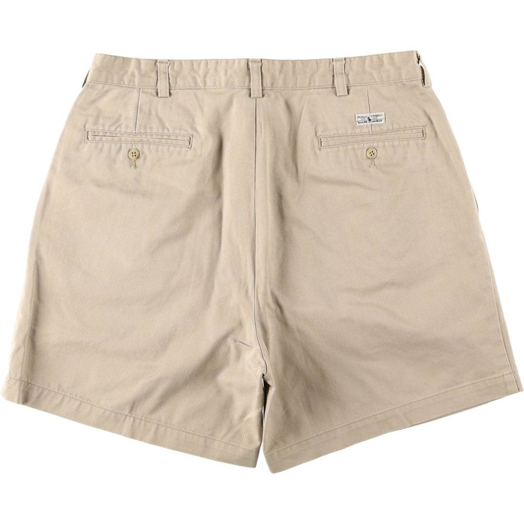 Ralph Lauren POLO RALPH LAUREN ANDREW SHORT Two-Pleat Chino Shorts Men's W35 (approx.) cotton Beige type Vintage Second Hand