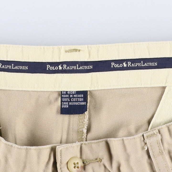 Ralph Lauren POLO RALPH LAUREN ANDREW SHORT Two-Pleat Chino Shorts Men's W35 (approx.) cotton Beige type Vintage Second Hand