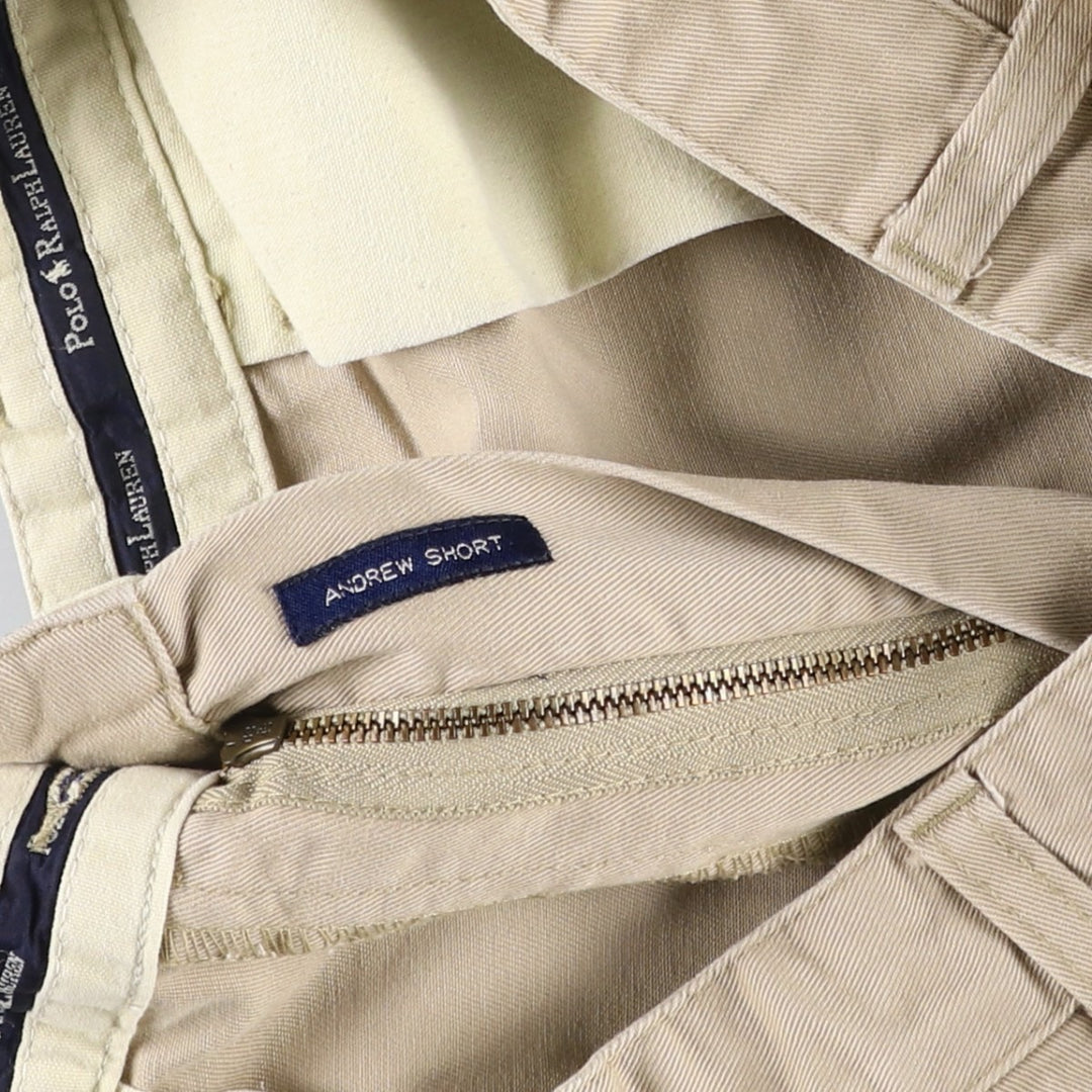 Ralph Lauren POLO RALPH LAUREN ANDREW SHORT Two-Pleat Chino Shorts Men's W35 (approx.) cotton Beige type Vintage Second Hand