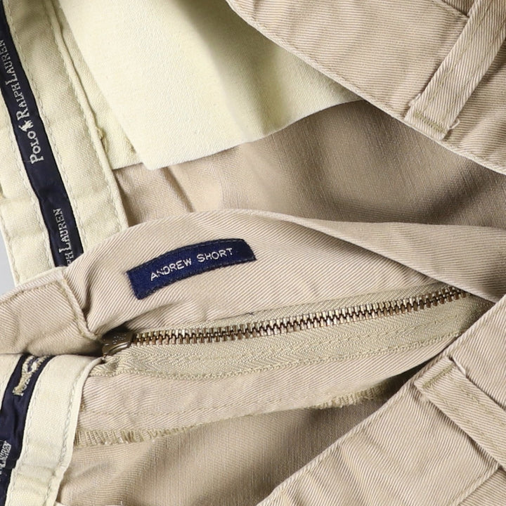 Ralph Lauren POLO RALPH LAUREN ANDREW SHORT Two-Pleat Chino Shorts Men's W35 (approx.) cotton Beige type Vintage Second Hand