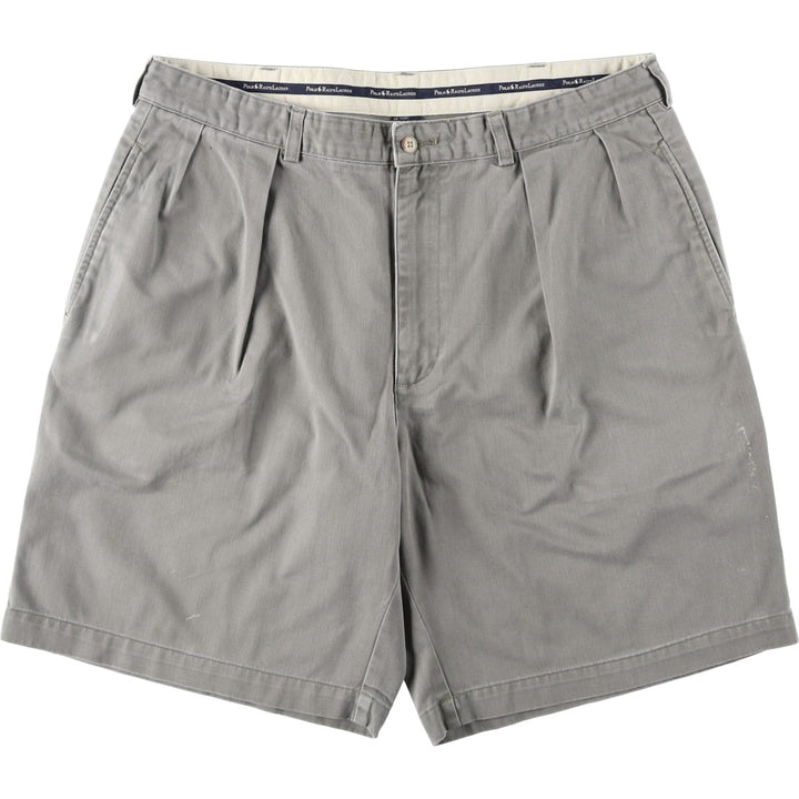 Ralph Lauren POLO RALPH LAUREN TYLER SHORT Two-Pleat Chino Shorts Men's W37 (approx.) cotton gray type Vintage Second Hand