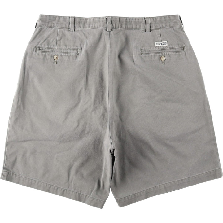 Ralph Lauren POLO RALPH LAUREN TYLER SHORT Two-Pleat Chino Shorts Men's W37 (approx.) cotton gray type Vintage Second Hand