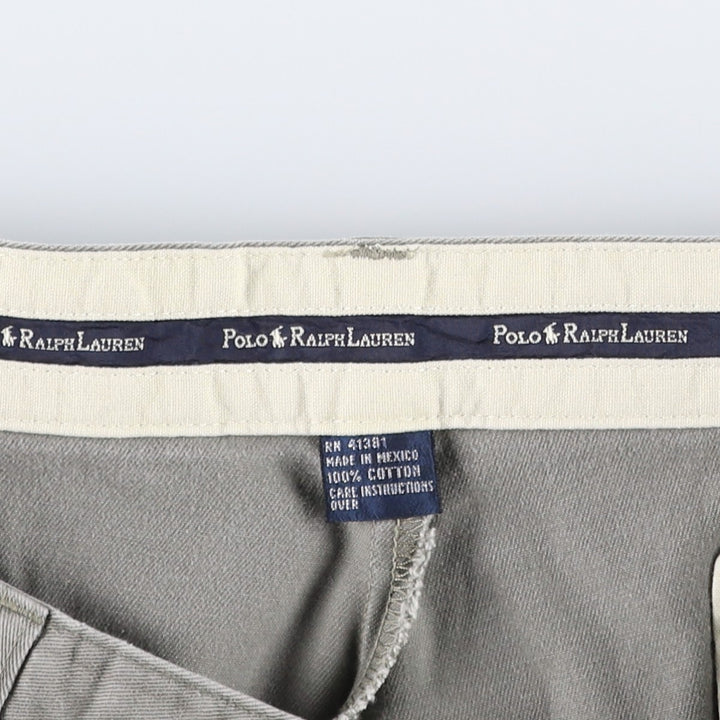 Ralph Lauren POLO RALPH LAUREN TYLER SHORT Two-Pleat Chino Shorts Men's W37 (approx.) cotton gray type Vintage Second Hand