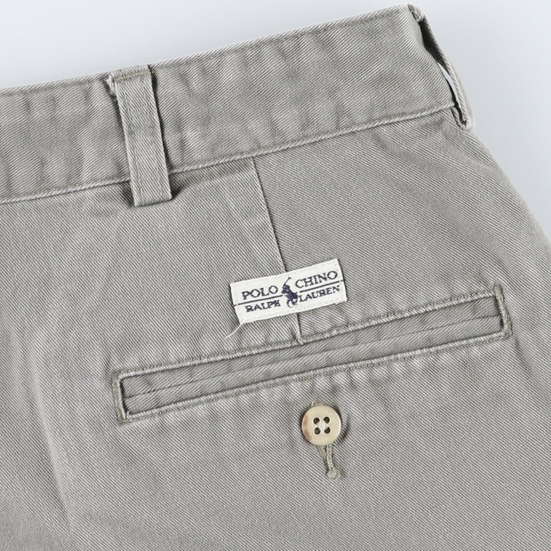 Ralph Lauren POLO RALPH LAUREN TYLER SHORT Two-Pleat Chino Shorts Men's W37 (approx.) cotton gray type Vintage Second Hand