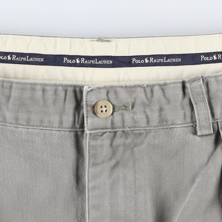 Ralph Lauren POLO RALPH LAUREN TYLER SHORT Two-Pleat Chino Shorts Men's W37 (approx.) cotton gray type Vintage Second Hand