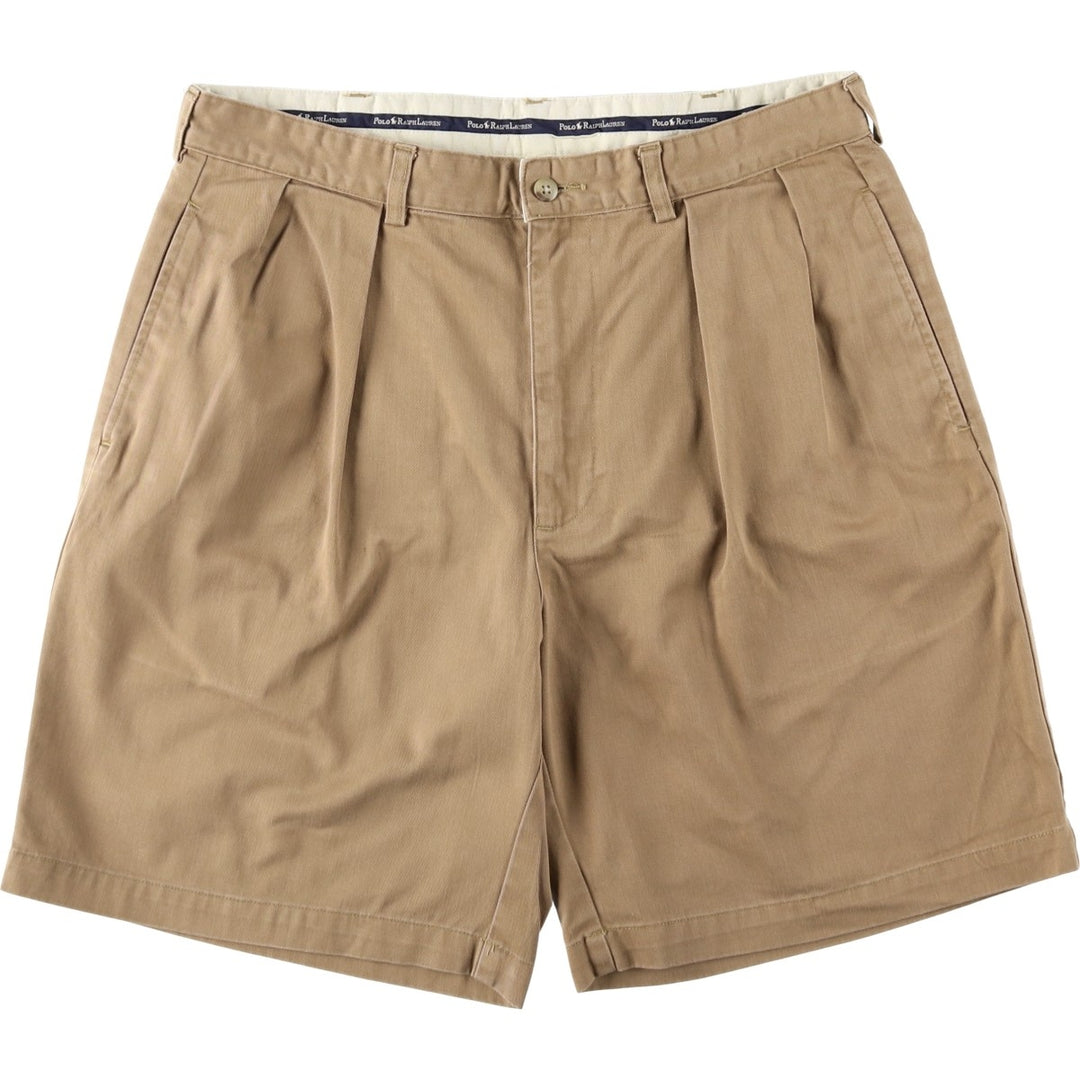 Ralph Lauren POLO RALPH LAUREN TYLER SHORT Two-Pleat Chino Shorts, Men's Size W34 (approx.) cotton brick settler Vintage Second Hand