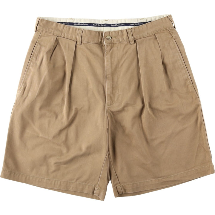 Ralph Lauren POLO RALPH LAUREN TYLER SHORT Two-Pleat Chino Shorts, Men's Size W34 (approx.) cotton brick settler Vintage Second Hand