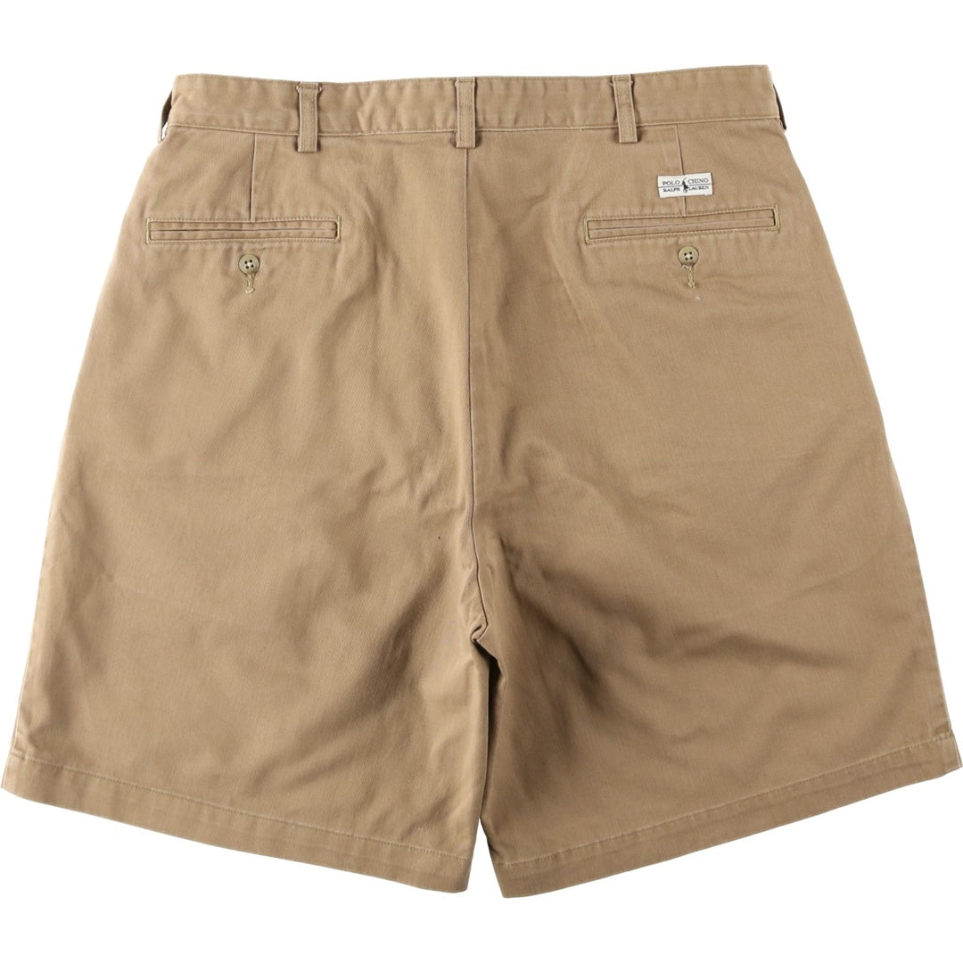 Ralph Lauren POLO RALPH LAUREN TYLER SHORT Two-Pleat Chino Shorts, Men's Size W34 (approx.) cotton brick settler Vintage Second Hand
