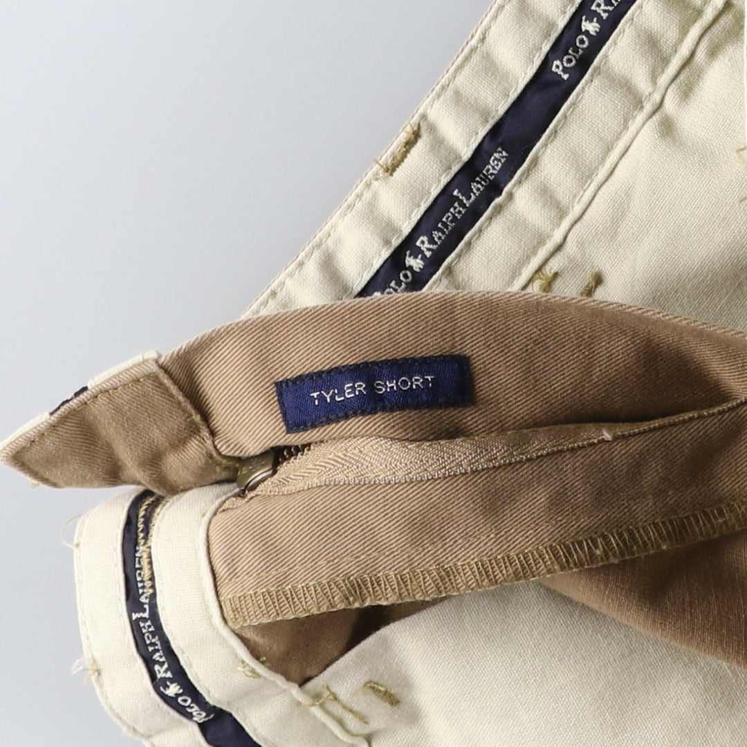 Ralph Lauren POLO RALPH LAUREN TYLER SHORT Two-Pleat Chino Shorts, Men's Size W34 (approx.) cotton brick settler Vintage Second Hand