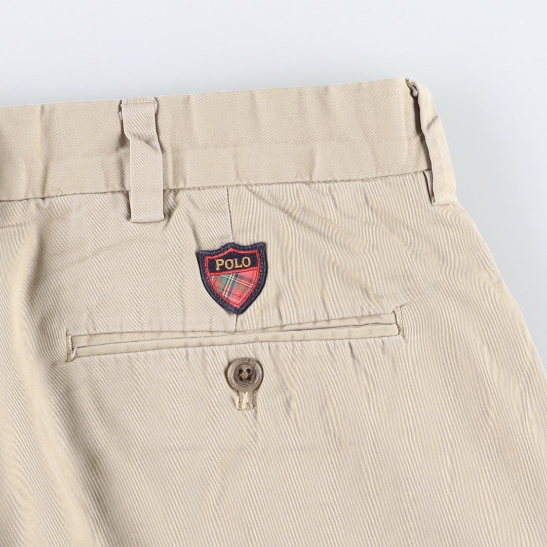 Ralph Lauren POLO GOLF Fairway Shorts, two-pleat chino shorts, men's size W36. cotton Beige type Vintage Second Hand