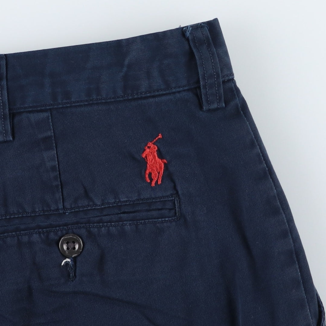 Ralph Lauren POLO RALPH LAUREN Chino Shorts, Half Pants, Men's, W37 equivalent cotton navy blue type Vintage Second Hand