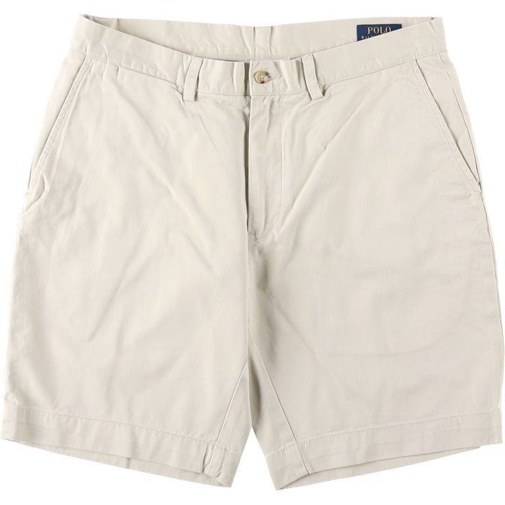 Ralph Lauren POLO RALPH LAUREN CLASSIC FIT 9" Chino Shorts (Men's size W35 equivalent) cotton ivory Vintage Second Hand