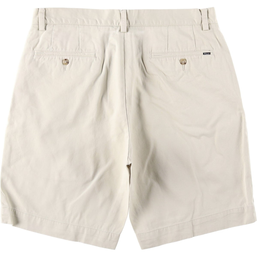 Ralph Lauren POLO RALPH LAUREN CLASSIC FIT 9" Chino Shorts (Men's size W35 equivalent) cotton ivory Vintage Second Hand