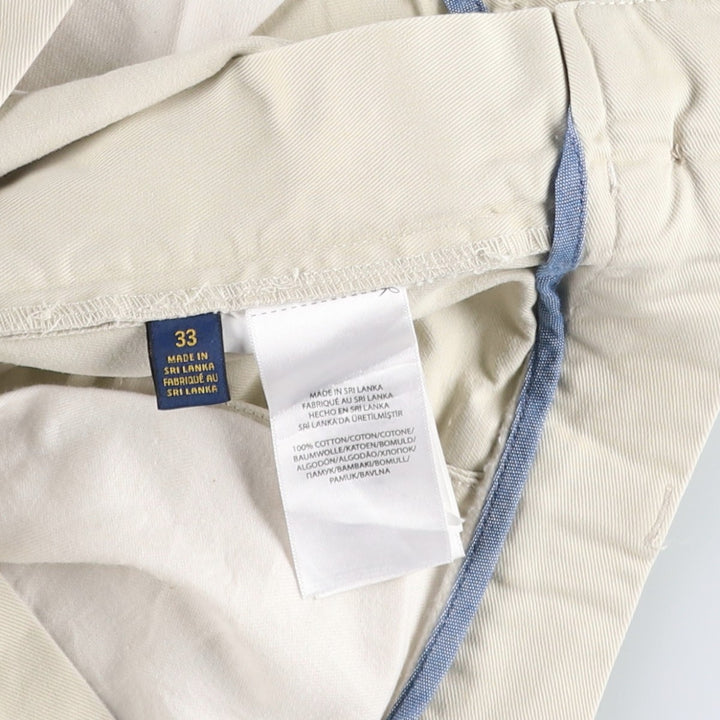 Ralph Lauren POLO RALPH LAUREN CLASSIC FIT 9" Chino Shorts (Men's size W35 equivalent) cotton ivory Vintage Second Hand