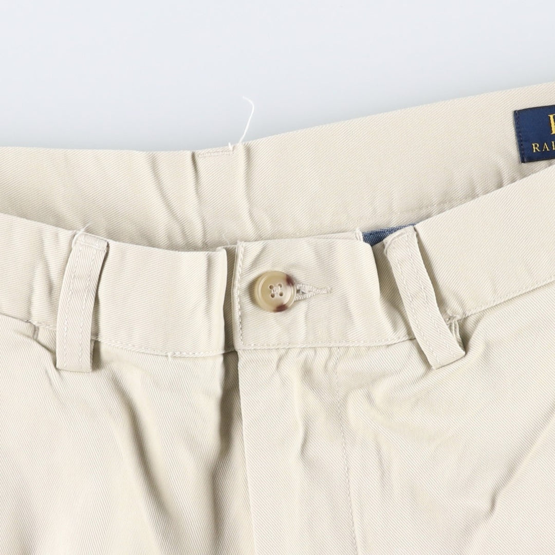 Ralph Lauren POLO RALPH LAUREN CLASSIC FIT 9" Chino Shorts (Men's size W35 equivalent) cotton ivory Vintage Second Hand