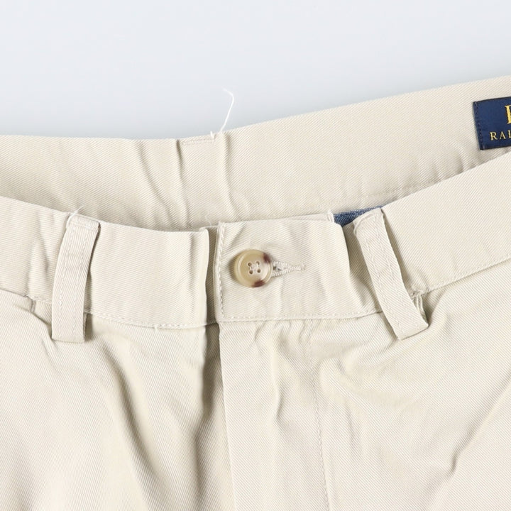 Ralph Lauren POLO RALPH LAUREN CLASSIC FIT 9" Chino Shorts (Men's size W35 equivalent) cotton ivory Vintage Second Hand