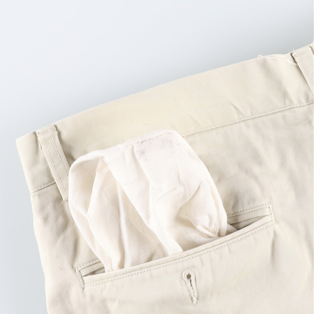 Ralph Lauren POLO RALPH LAUREN CLASSIC FIT 9" Chino Shorts (Men's size W35 equivalent) cotton ivory Vintage Second Hand