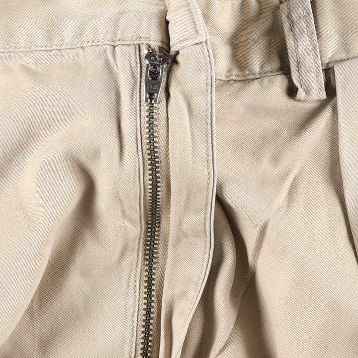 Ralph Lauren POLO by Ralph Lauren ANDREW SHORT Two-pleat chino shorts, short pants, men's size W36 cotton Beige type Vintage Second Hand