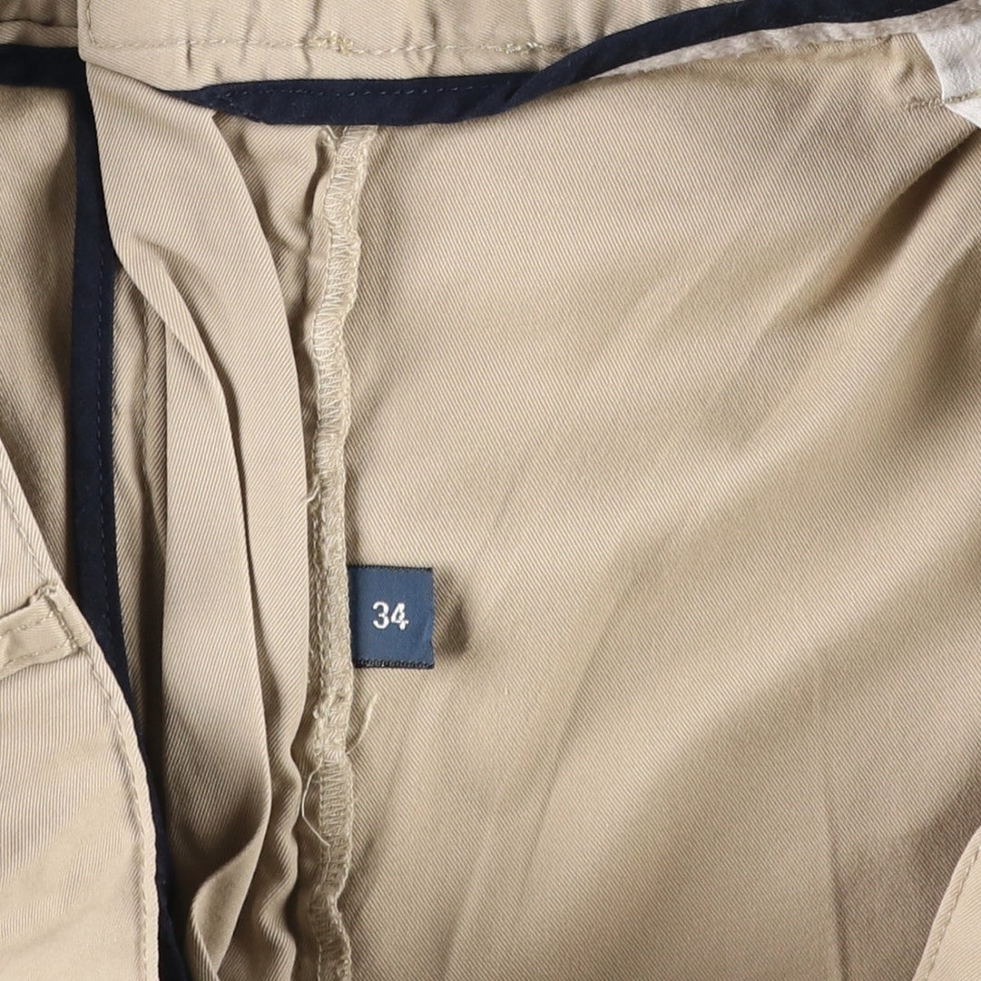 Ralph Lauren Polo by Ralph Lauren TYLER SHORT Two-Pleat Chino Shorts, Men's Size W35 (approx.) cotton Beige type Vintage Second Hand