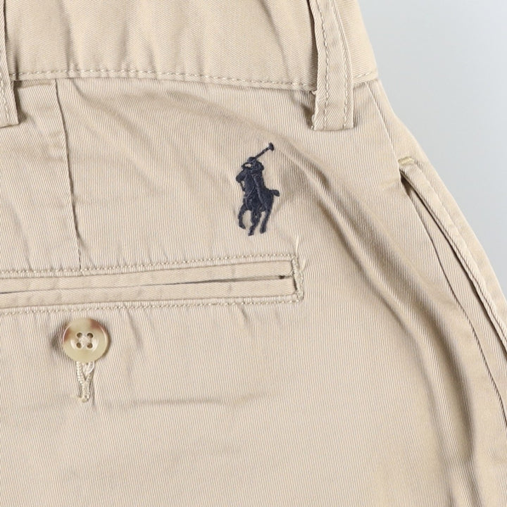 Ralph Lauren Polo by Ralph Lauren TYLER SHORT Two-Pleat Chino Shorts, Men's Size W35 (approx.) cotton Beige type Vintage Second Hand