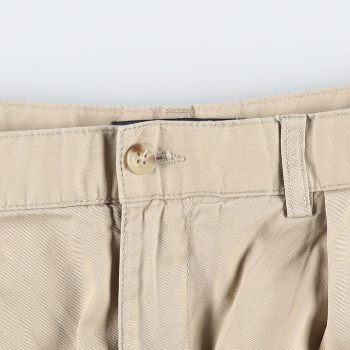 Ralph Lauren Polo by Ralph Lauren TYLER SHORT Two-Pleat Chino Shorts, Men's Size W35 (approx.) cotton Beige type Vintage Second Hand