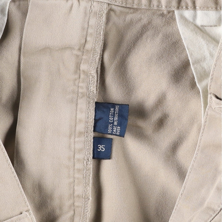 Ralph Lauren POLO by Ralph Lauren TYLER SHORT Two-pleat chino shorts, short pants, men's size W34 cotton Beige type Vintage Second Hand