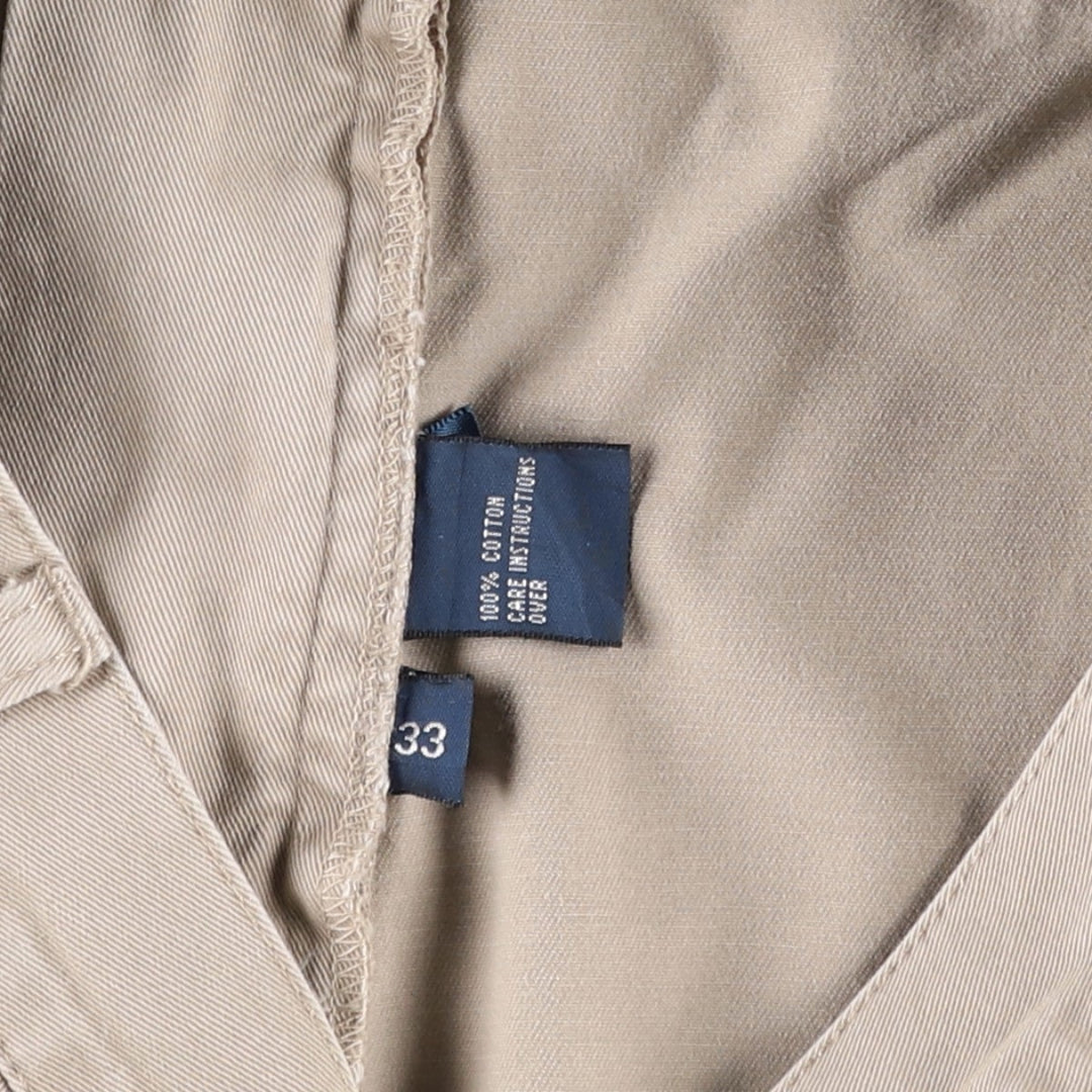 Ralph Lauren POLO by Ralph Lauren TYLER SHORT Two-Pleat Chino Shorts, Men's Size W33 (approx.) cotton Beige type Vintage Second Hand
