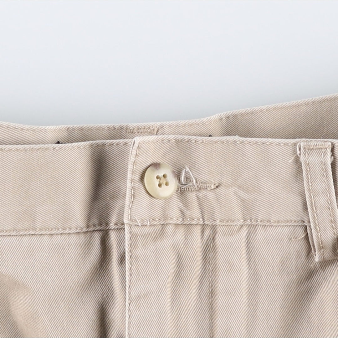 Ralph Lauren POLO by Ralph Lauren TYLER SHORT Two-Pleat Chino Shorts, Men's Size W33 (approx.) cotton Beige type Vintage Second Hand