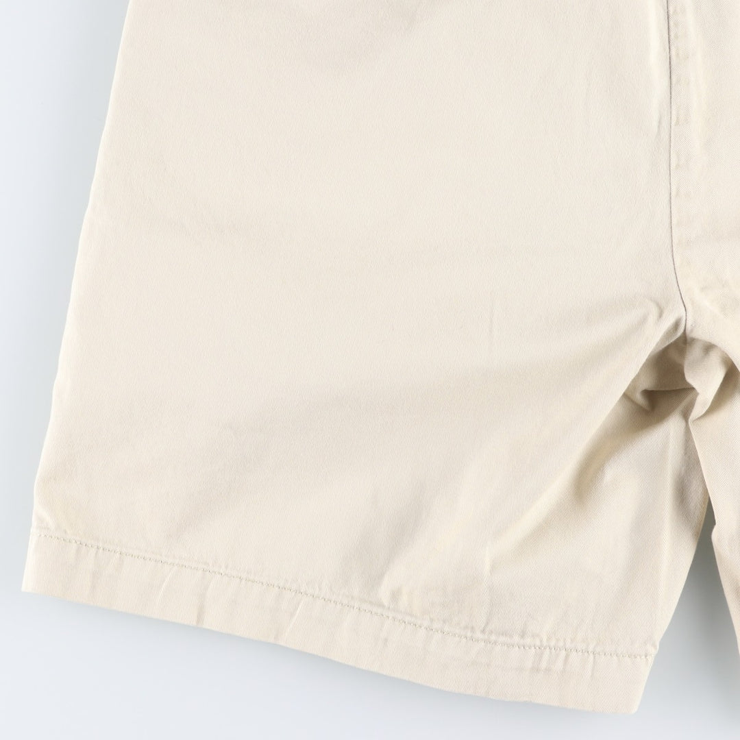 Ralph Lauren POLO by Ralph Lauren TYLER SHORT Two-pleat chino shorts, short pants, men's size W36 cotton ivory Vintage Second Hand