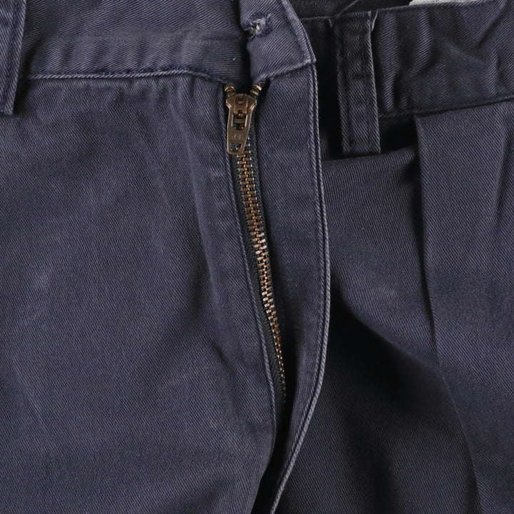 Ralph Lauren POLO by Ralph Lauren TYLER SHORT Two-pleat chino shorts, short pants, men's size W34 cotton navy blue type Vintage Second Hand