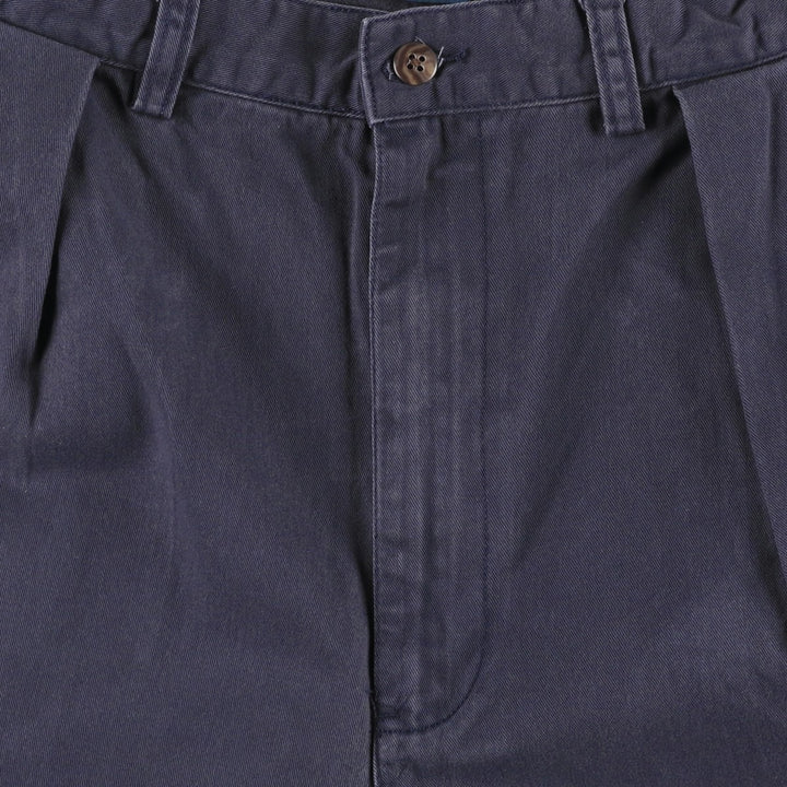 Ralph Lauren POLO by Ralph Lauren TYLER SHORT Two-pleat chino shorts, short pants, men's size W34 cotton navy blue type Vintage Second Hand