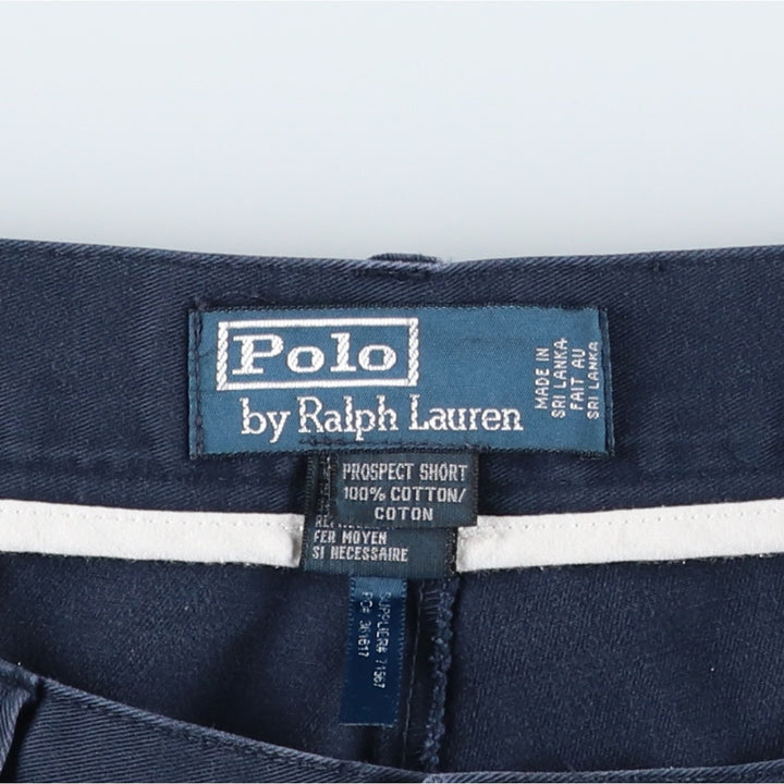 Ralph Lauren POLO by Ralph Lauren PROSPECT SHORT Chino shorts Short pants Men's w36 equivalent cotton navy blue type Vintage Second Hand