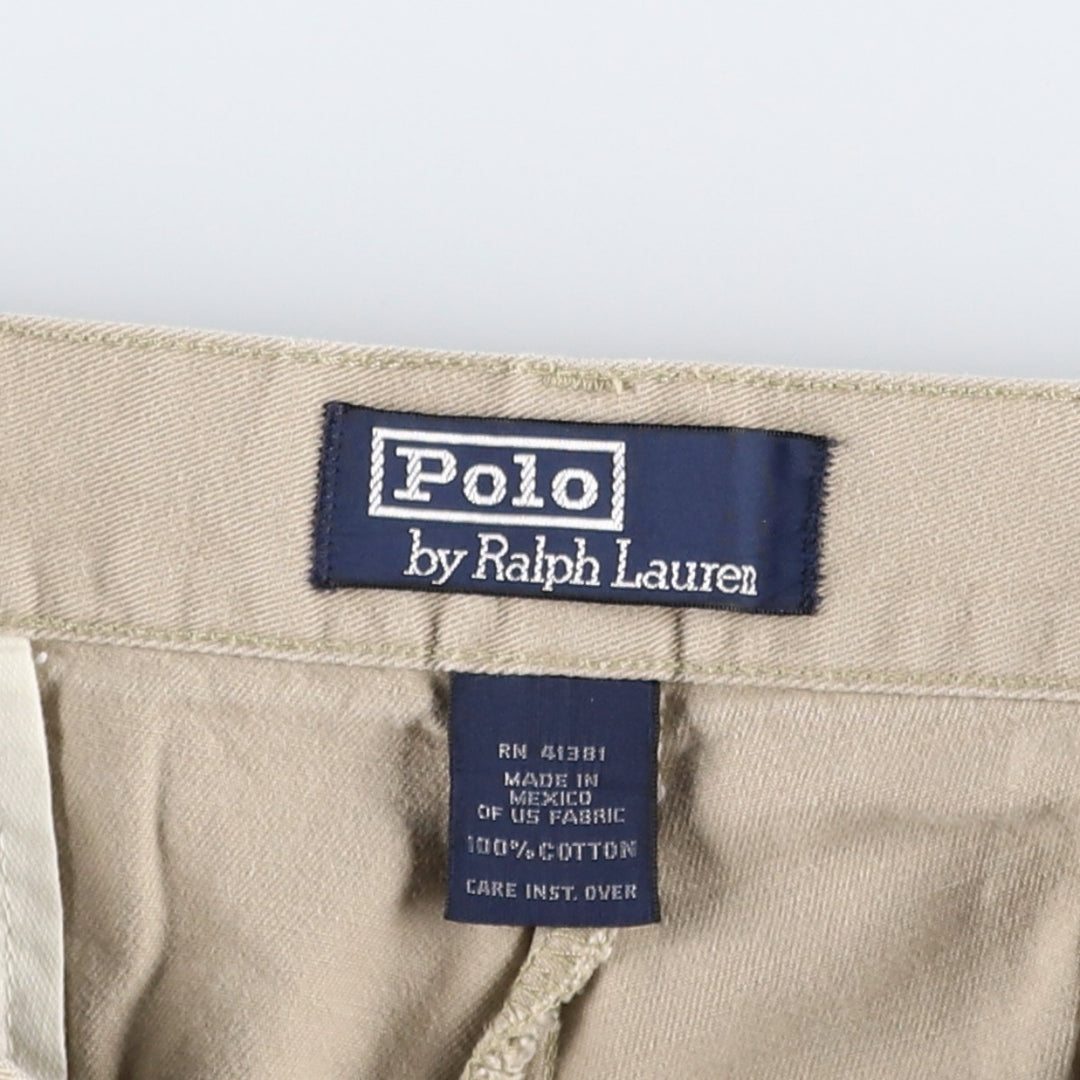 Ralph Lauren POLO by Ralph Lauren TYLER SHORT Two-pleat chino shorts, short pants, men's size W32 cotton Beige type Vintage Second Hand