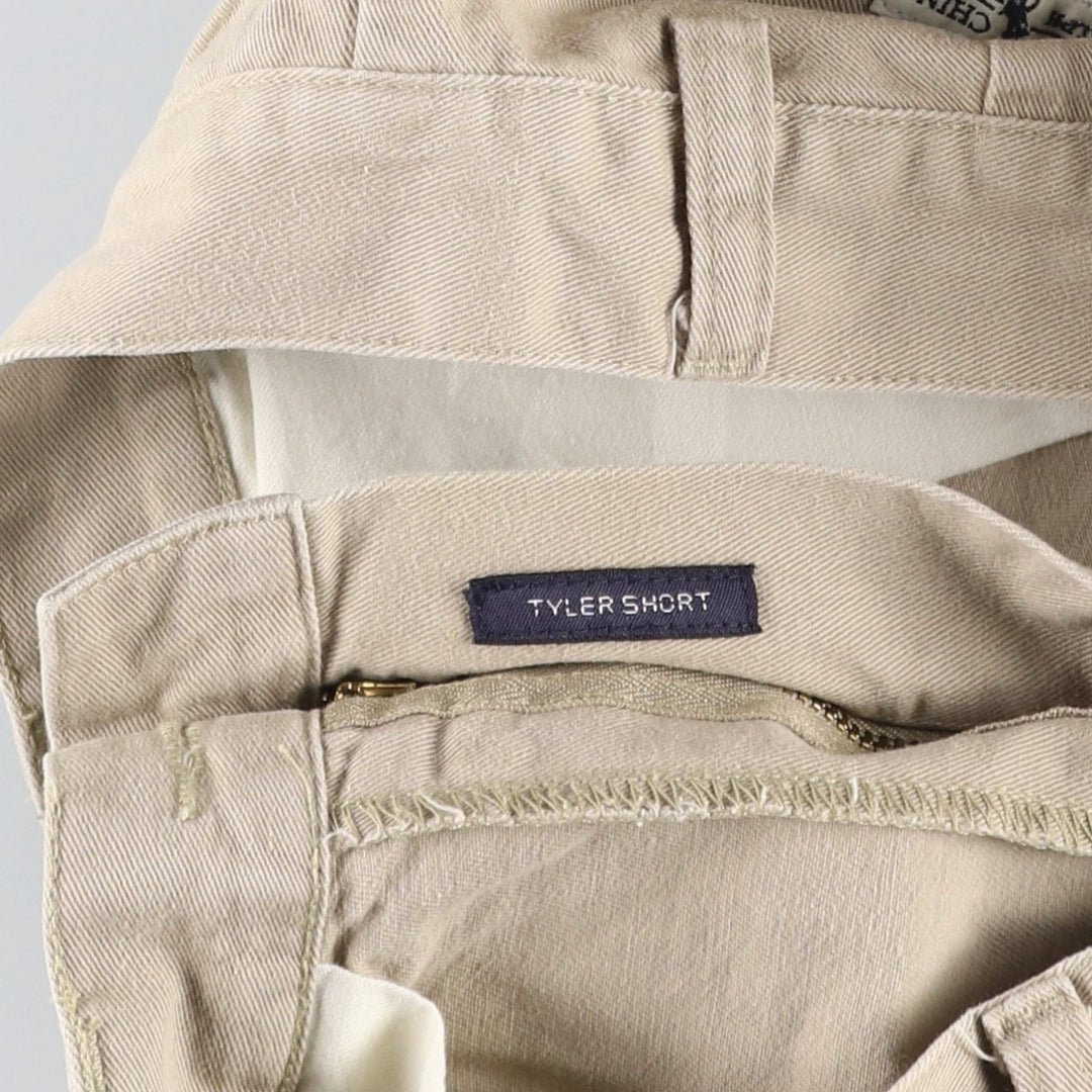 Ralph Lauren POLO by Ralph Lauren TYLER SHORT Two-pleat chino shorts, short pants, men's size W32 cotton Beige type Vintage Second Hand