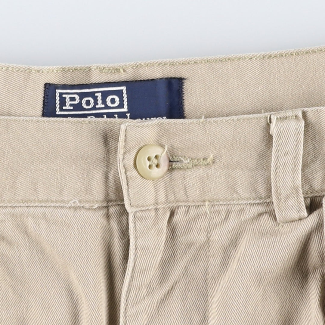 Ralph Lauren POLO by Ralph Lauren TYLER SHORT Two-pleat chino shorts, short pants, men's size W32 cotton Beige type Vintage Second Hand