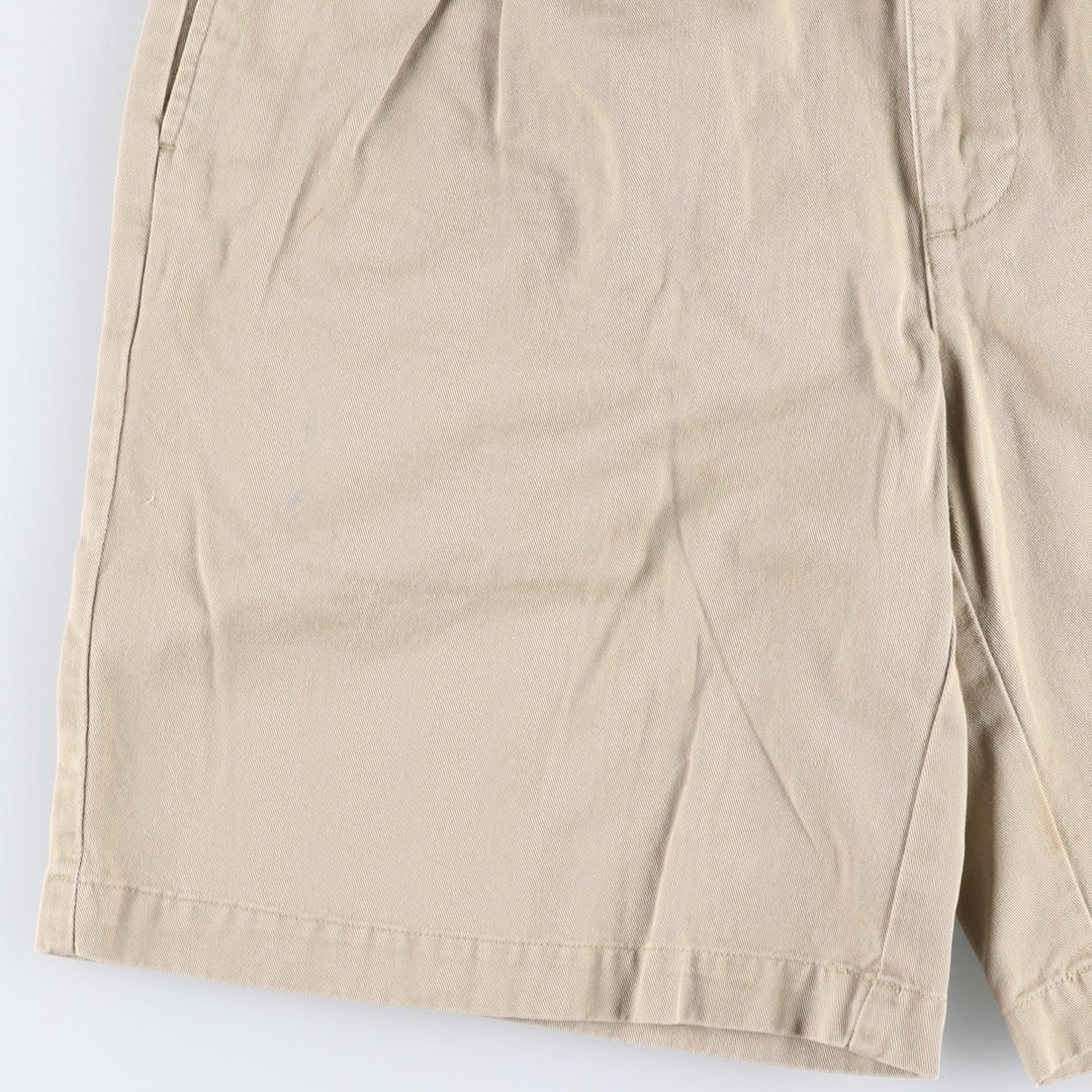 Ralph Lauren POLO by Ralph Lauren TYLER SHORT Two-pleat chino shorts, short pants, men's size W32 cotton Beige type Vintage Second Hand