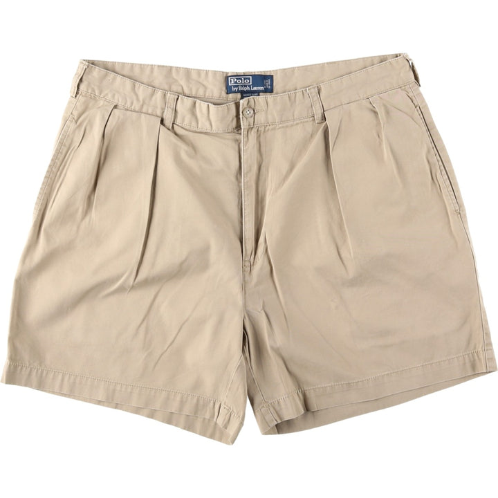 Ralph Lauren POLO by Ralph Lauren ANDREW SHORT Two-Pleat Chino Shorts, Men's Size W38 (approx.) cotton Beige type Vintage Second Hand