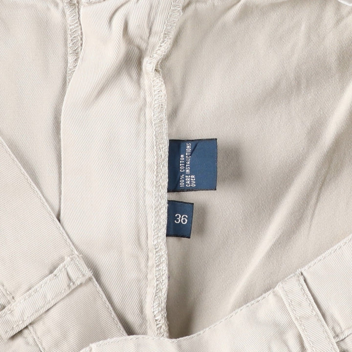 Ralph Lauren POLO by Ralph Lauren TYLER SHORT Two-pleat chino shorts, short pants, men's size W36 cotton ivory Vintage Second Hand