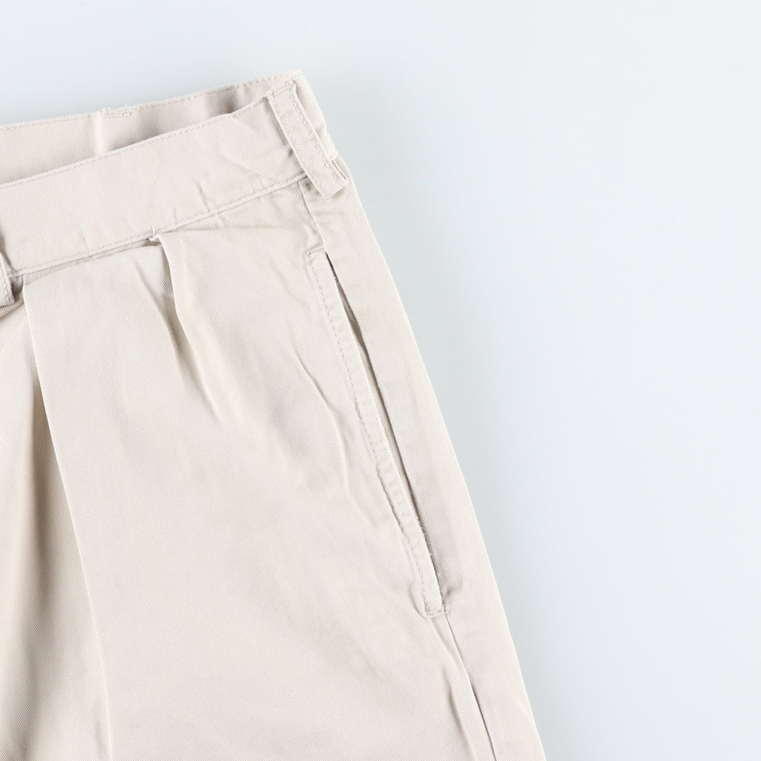 Ralph Lauren POLO by Ralph Lauren TYLER SHORT Two-pleat chino shorts, short pants, men's size W36 cotton ivory Vintage Second Hand