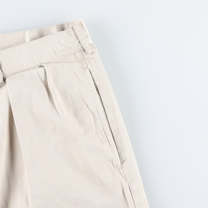 Ralph Lauren POLO by Ralph Lauren TYLER SHORT Two-pleat chino shorts, short pants, men's size W36 cotton ivory Vintage Second Hand