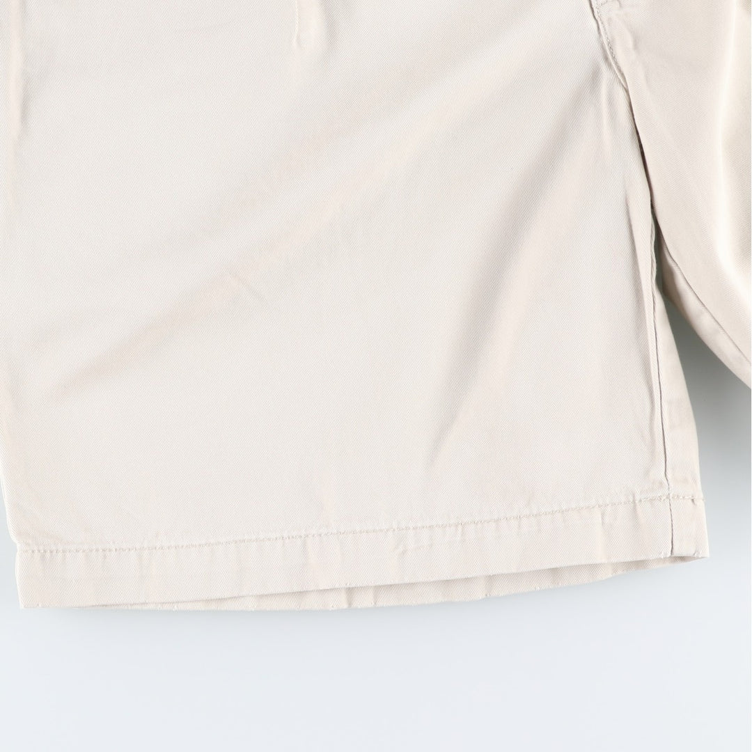 Ralph Lauren POLO by Ralph Lauren TYLER SHORT Two-pleat chino shorts, short pants, men's size W36 cotton ivory Vintage Second Hand