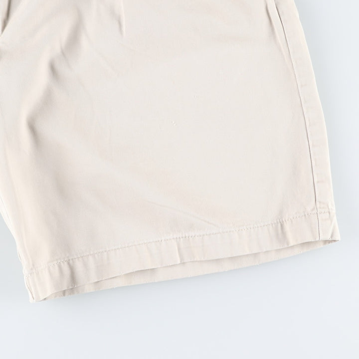 Ralph Lauren POLO by Ralph Lauren TYLER SHORT Two-pleat chino shorts, short pants, men's size W36 cotton ivory Vintage Second Hand