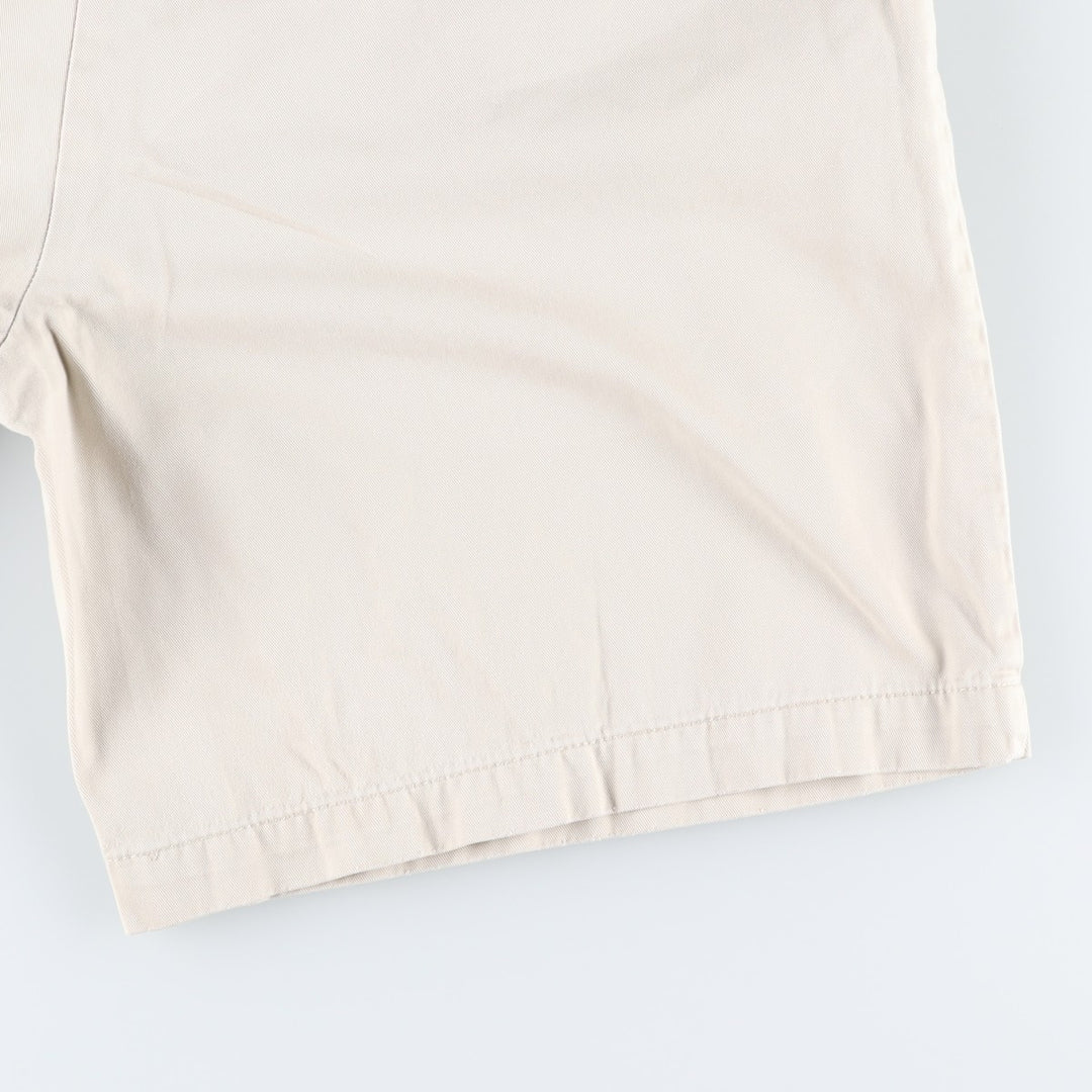 Ralph Lauren POLO by Ralph Lauren TYLER SHORT Two-pleat chino shorts, short pants, men's size W36 cotton ivory Vintage Second Hand