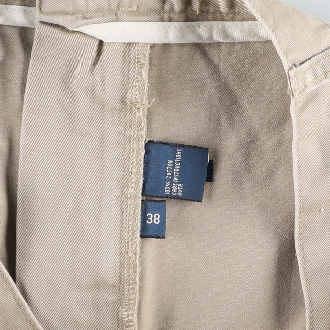 Ralph Lauren POLO by Ralph Lauren ANDREW SHORT Two-pleat chino shorts, short pants, men's size W37 cotton Beige type Vintage Second Hand