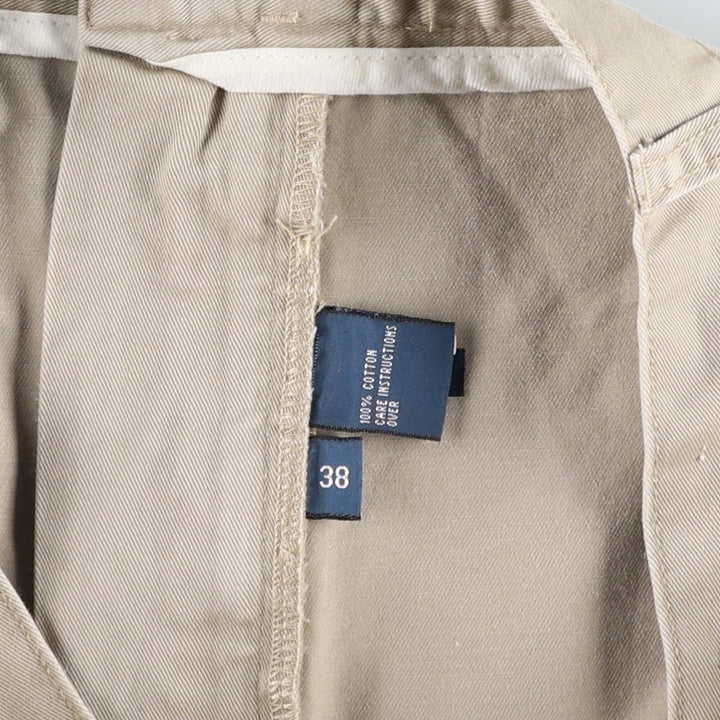 Ralph Lauren POLO by Ralph Lauren ANDREW SHORT Two-pleat chino shorts, short pants, men's size W37 cotton Beige type Vintage Second Hand
