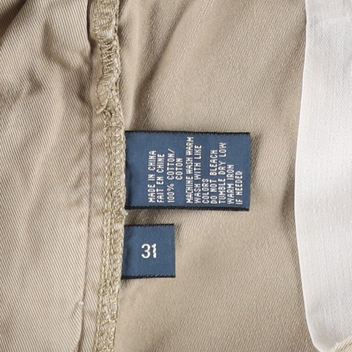 Ralph Lauren POLO by Ralph Lauren TYLER SHORT Two-pleat chino shorts, short pants, men's size w31 cotton Beige type Vintage Second Hand