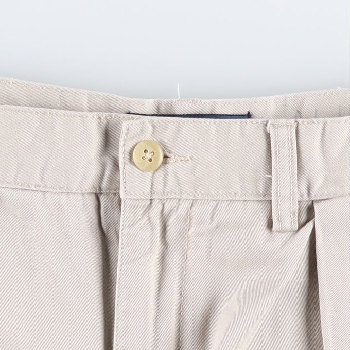 Ralph Lauren POLO by Ralph Lauren TYLER SHORT Two-pleat chino shorts, short pants, men's w35 equivalent cotton ivory Vintage Second Hand