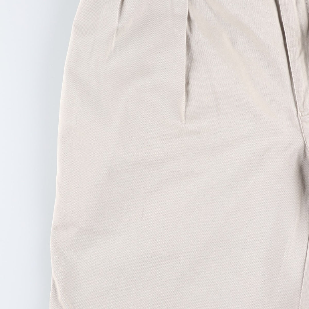 Ralph Lauren POLO by Ralph Lauren TYLER SHORT Two-pleat chino shorts, short pants, men's w35 equivalent cotton ivory Vintage Second Hand
