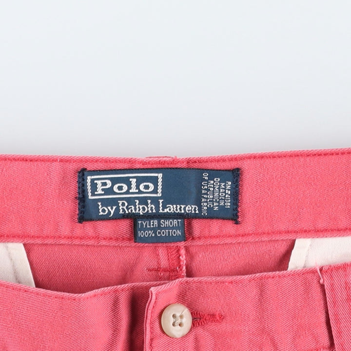 Ralph Lauren POLO by Ralph Lauren TYLER SHORT Two-pleat chino shorts, short pants, men's size W32 cotton pink type Vintage Second Hand